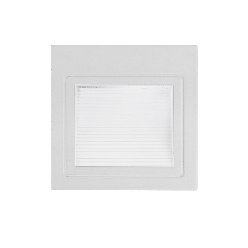 LED lépcsőlámpa fehér négyzet alakú, 3W, 4200K, természetes fehér, 195 lm, Optonica, 7521