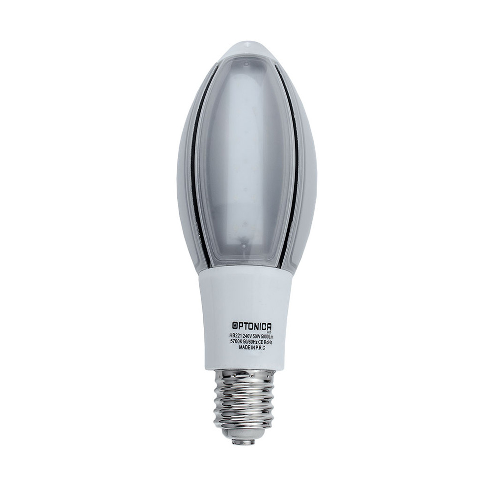 LED ipari izzó E40, 50W, 5700K, hideg fehér, 5000 lm, Optonica, 221