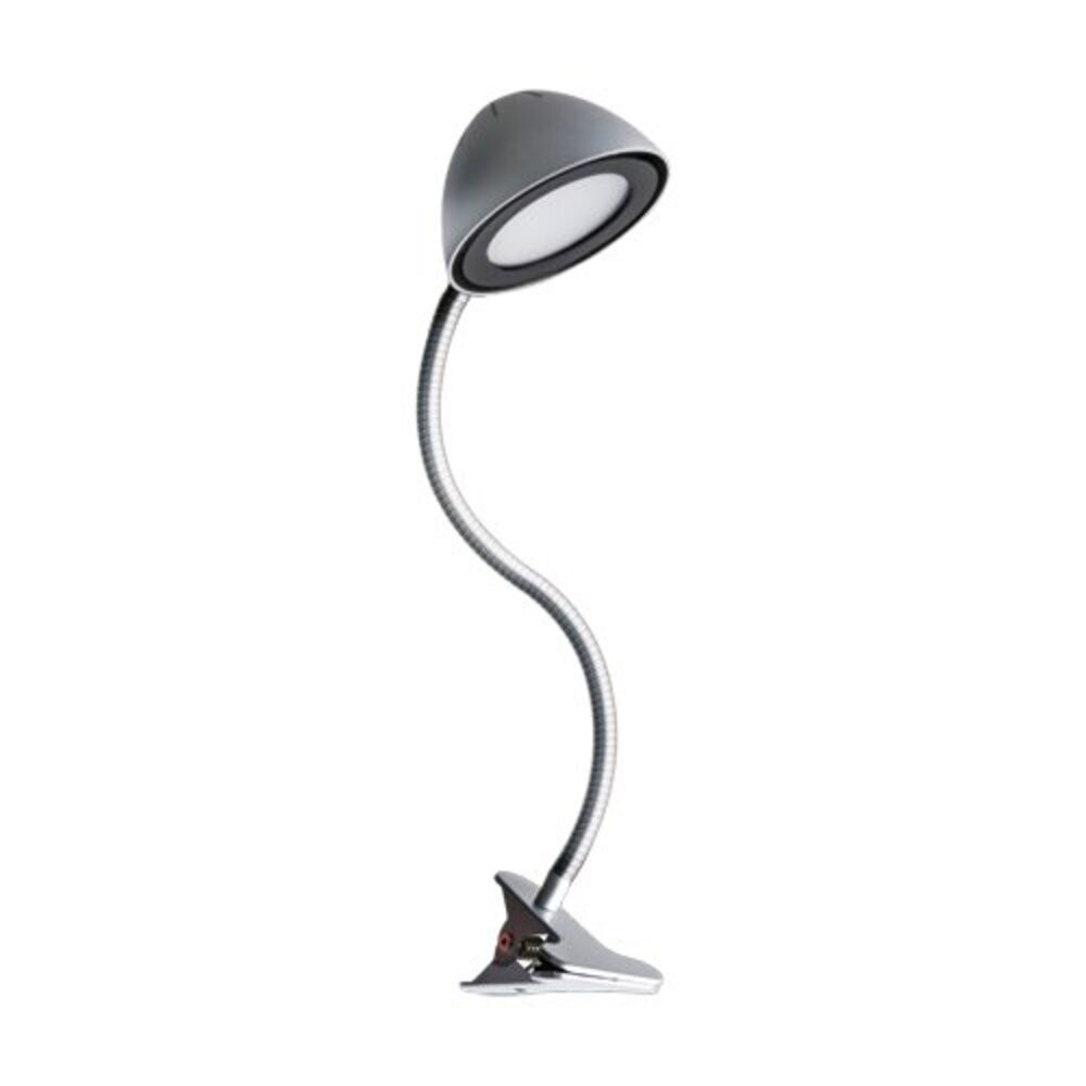 LED lámpatest , asztali , csíptetős , 4 Watt , természetes fehér , ezüst