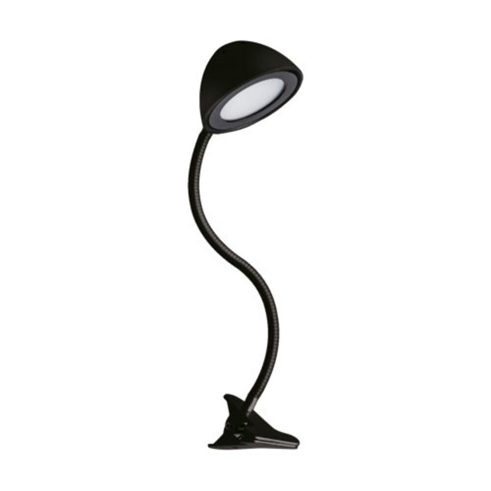 LED lámpatest , asztali , csíptetős , 4 Watt , természetes fehér , fekete