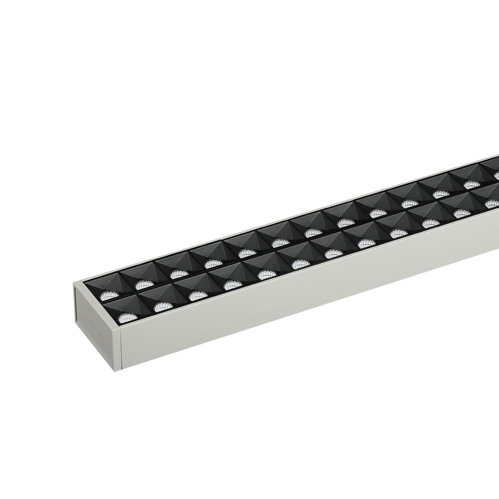 Függesztett Lineáris LED lámpatest nem összekapcsolható, 60w, 4000K, természetes fehér, 6600lm, 120°, ezüst, CRI>80, dimmelhető, 1179mm, V-TAC, 607