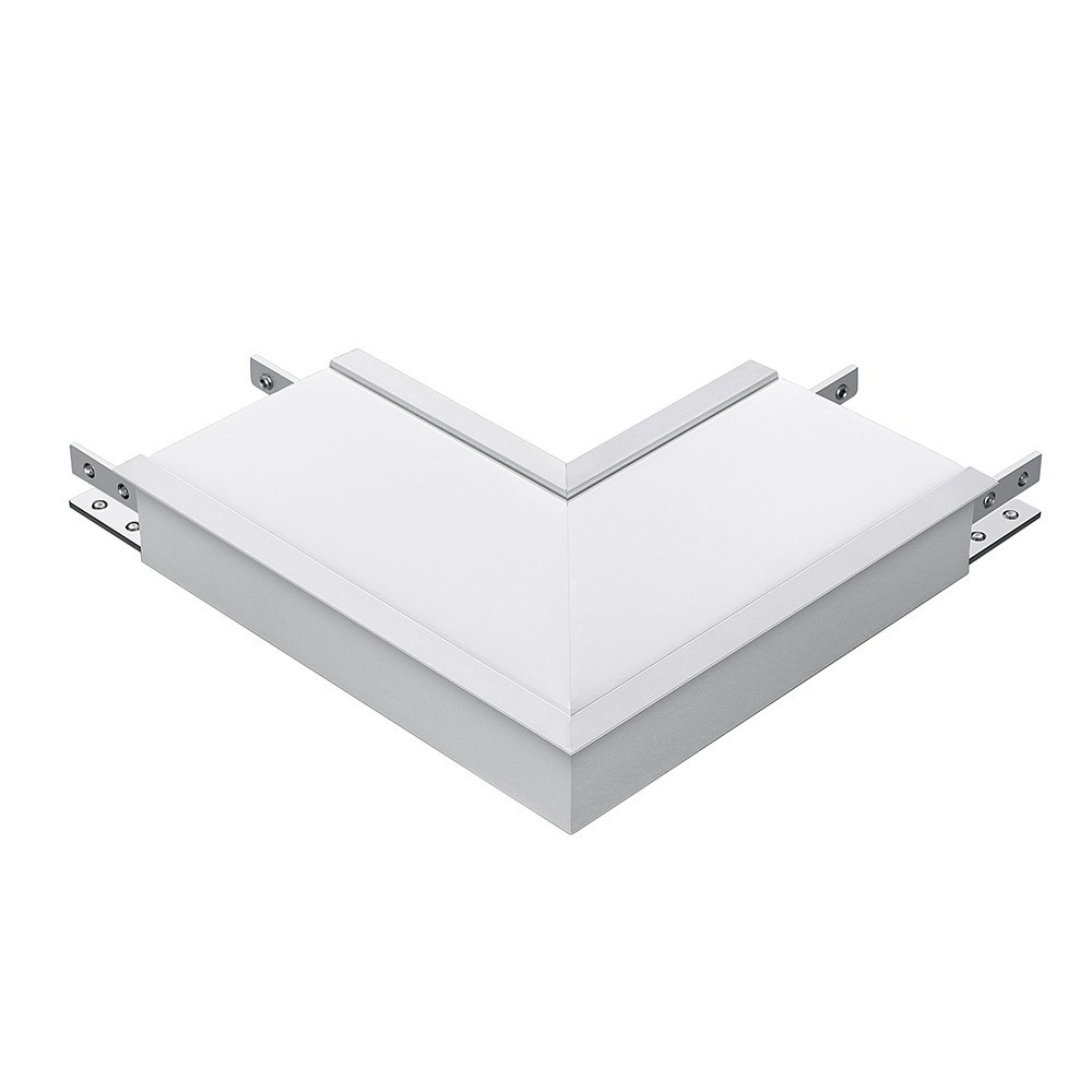 Lineáris LED lámpatest tartozék - L alakú csatlakozó, 8w, 4000K, természetes fehér, 800lm, 120°, fehér, CRI>80, V-TAC, 385