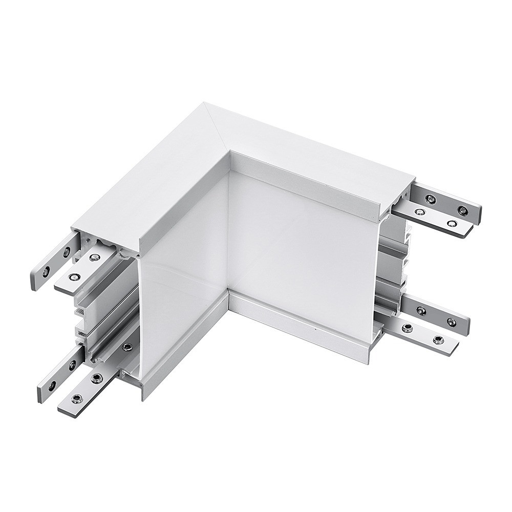 Lineáris LED lámpatest tartozék - L alakú csatlakozó, 10w, 4000K, természetes fehér, 1000lm, 120°, fehér, CRI>80, V-TAC, 396