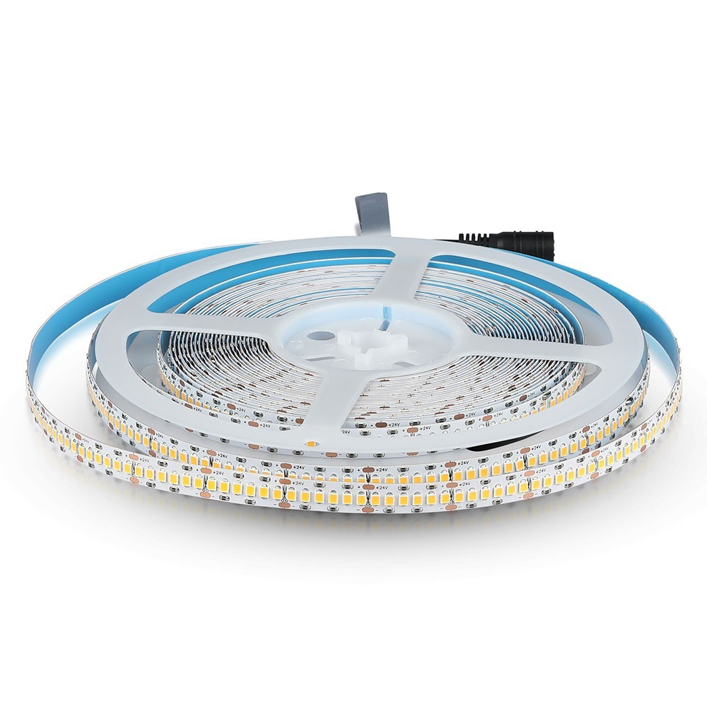 Beltéri LED szalag PRO, 18w, 6400K, hideg fehér, 1500 lm/m, 24V, 120°, CRI>95, V-TAC, 333