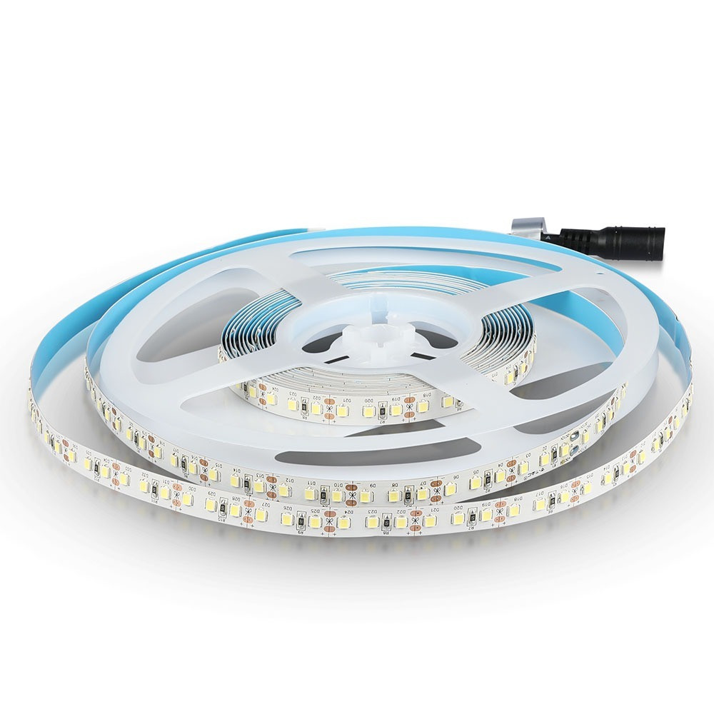 Beltéri LED szalag PRO, 12w, 6500K, hideg fehér, 1200 lm/m, 12V, 120°, CRI>80, V-TAC, 325