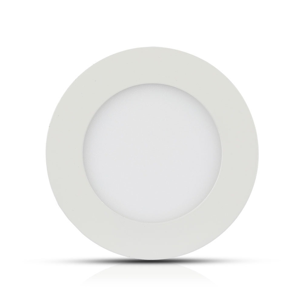 LED mini panel prémium PRO kerek, süllyesztett, 24w, 3000K, meleg fehér, 2000lm, 120°, fehér, CRI>80, V-TAC, 724