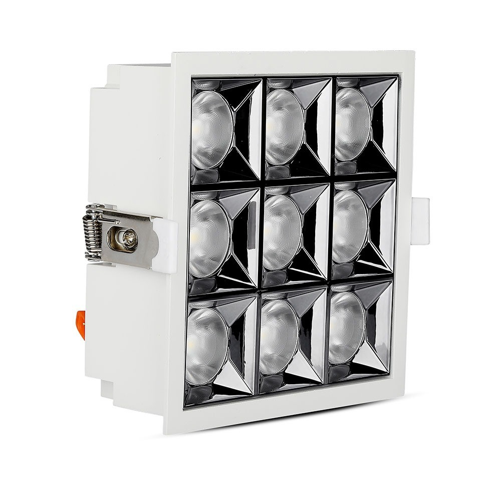 Süllyeszthető COB LED mélysugárzó lámpa PRO, 36w, 2700K, meleg fehér, 2880lm, 12°, fehér, CRI>90, V-TAC, 984