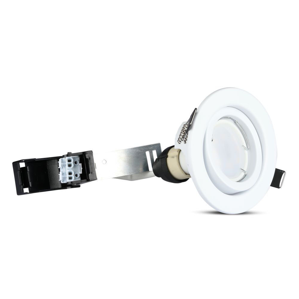 LED spot égő, 5w, 6400K, hideg fehér, 400lm, GU10, 110°, fehér, CRI>80, 3 db/csomag, V-TAC, 8883
