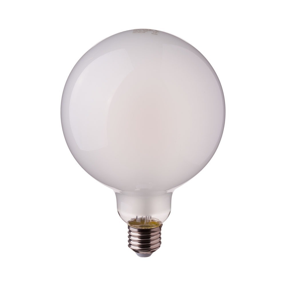 LED izzó opál, 7w, 6400K, hideg fehér, 840lm, E27, 300°, fehér, CRI>80, V-TAC, 7190