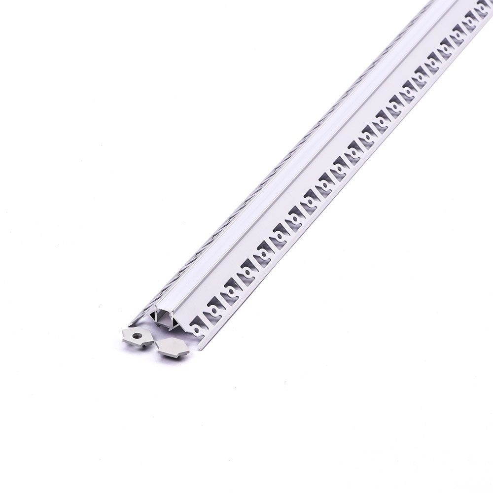 LED szalag profil, ezüst/fehér fedő, 2000mm, V-TAC, 3361