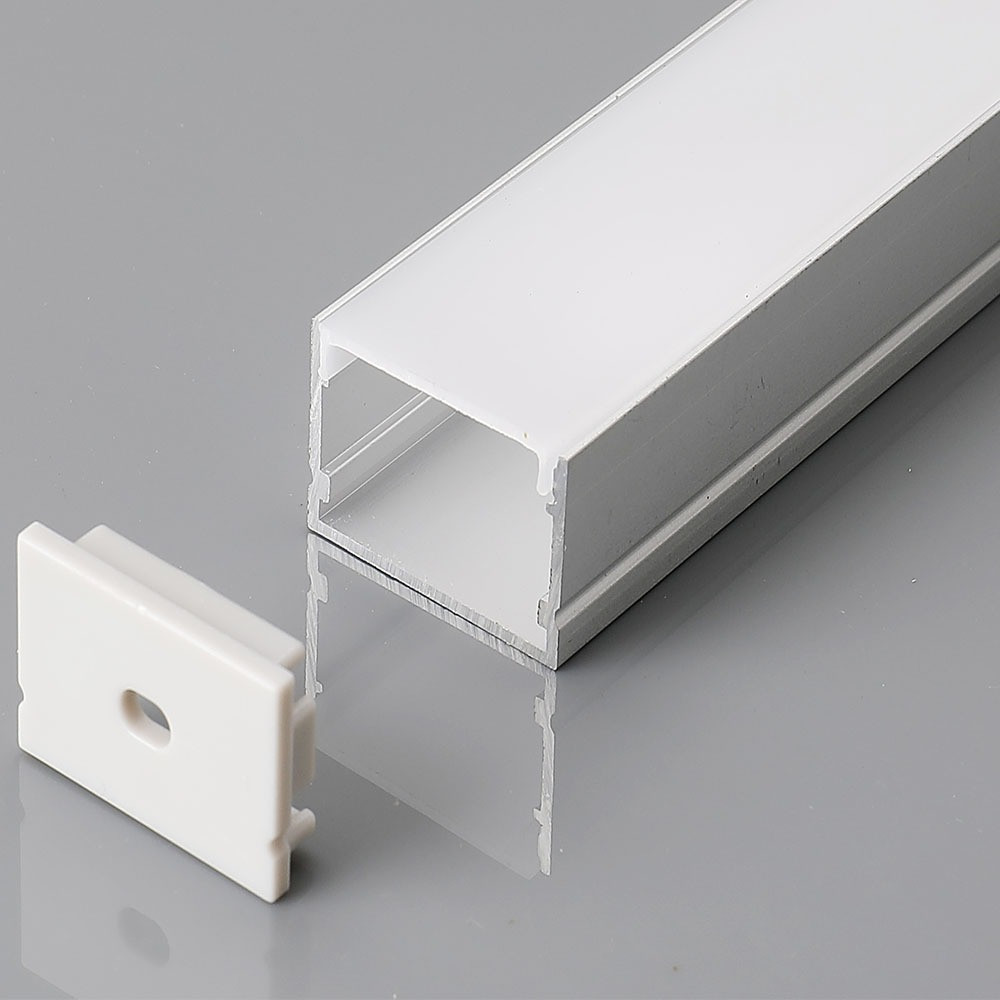 LED szalag profil, ezüst/fehér fedő, 2000mm, V-TAC, 3371