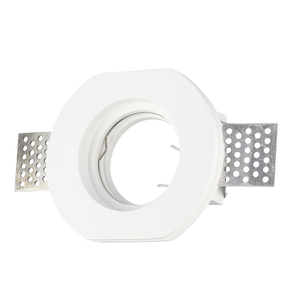 LED spotlámpa keret kerek, GU10, fehér, V-TAC, 3650