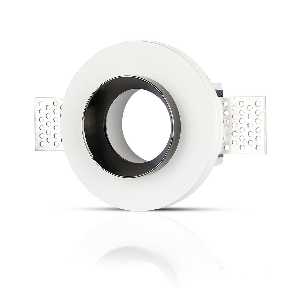 LED spotlámpa keret kerek, GU10, fehér, fekete, V-TAC, 3145