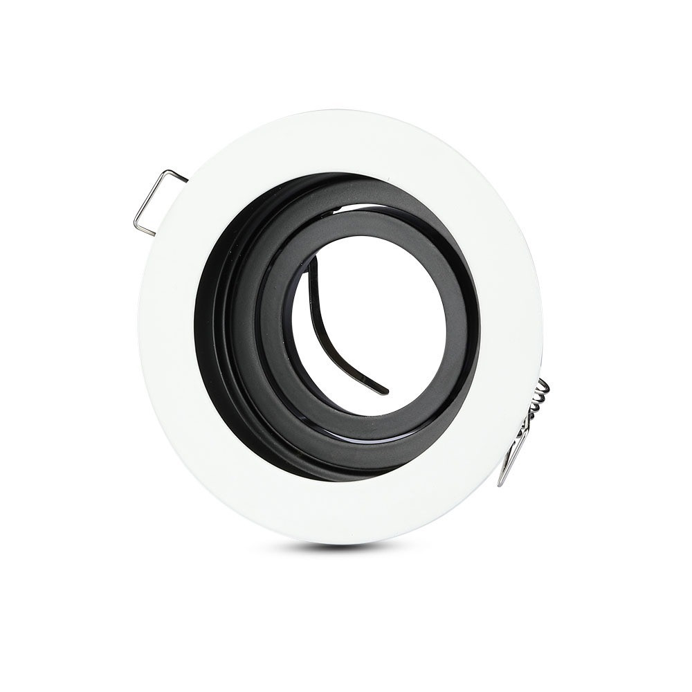 LED spotlámpa keret kerek, GU10, fehér, V-TAC, 3595