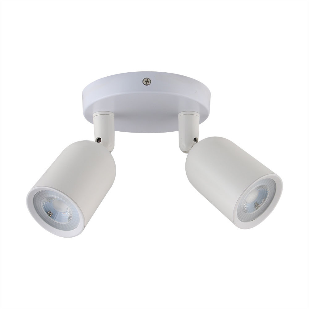 Fali/mennyezeti LED spotlámpa, 2XGU10, fehér, V-TAC, 7981