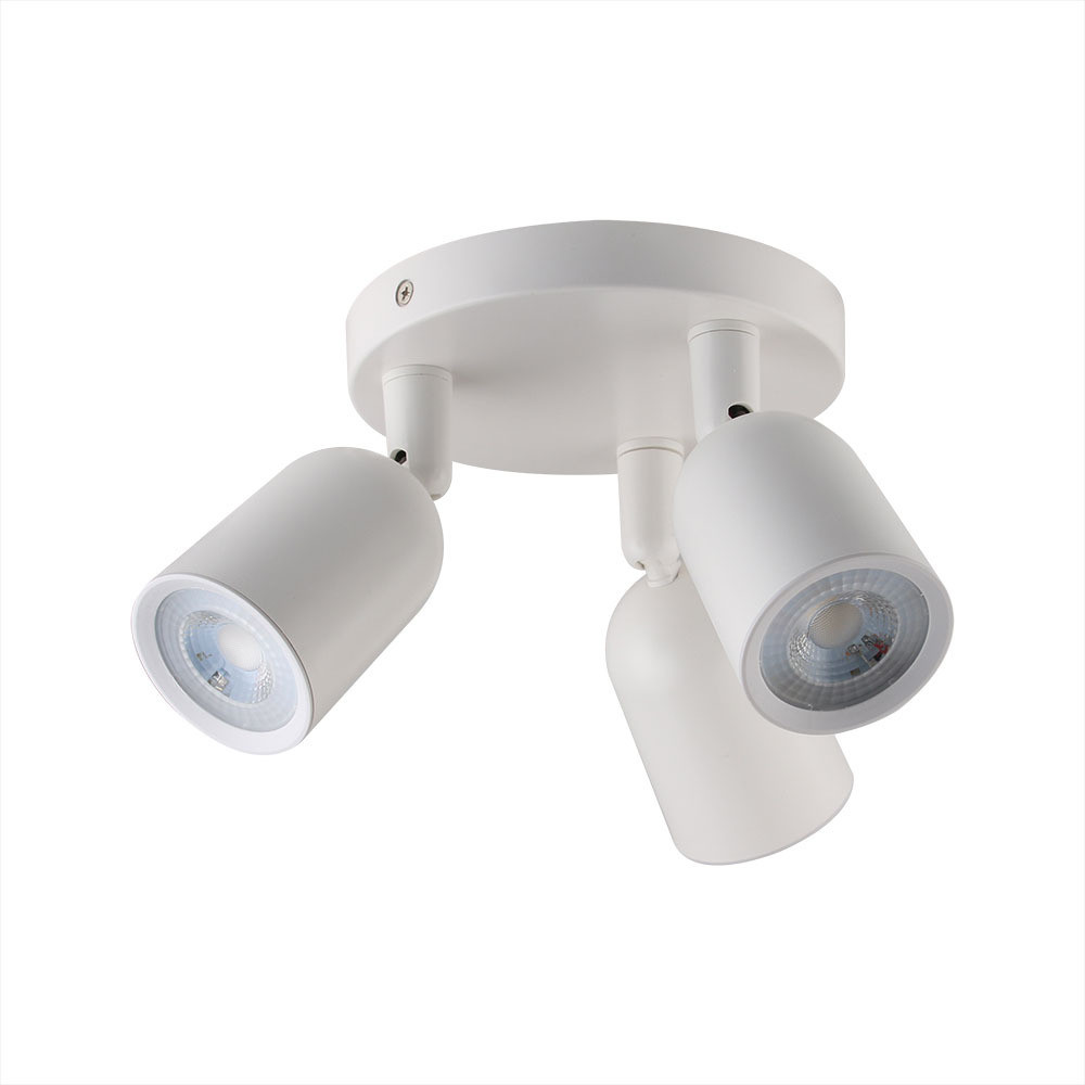 Fali/mennyezeti LED spotlámpa, 3XGU10, fehér, V-TAC, 7982