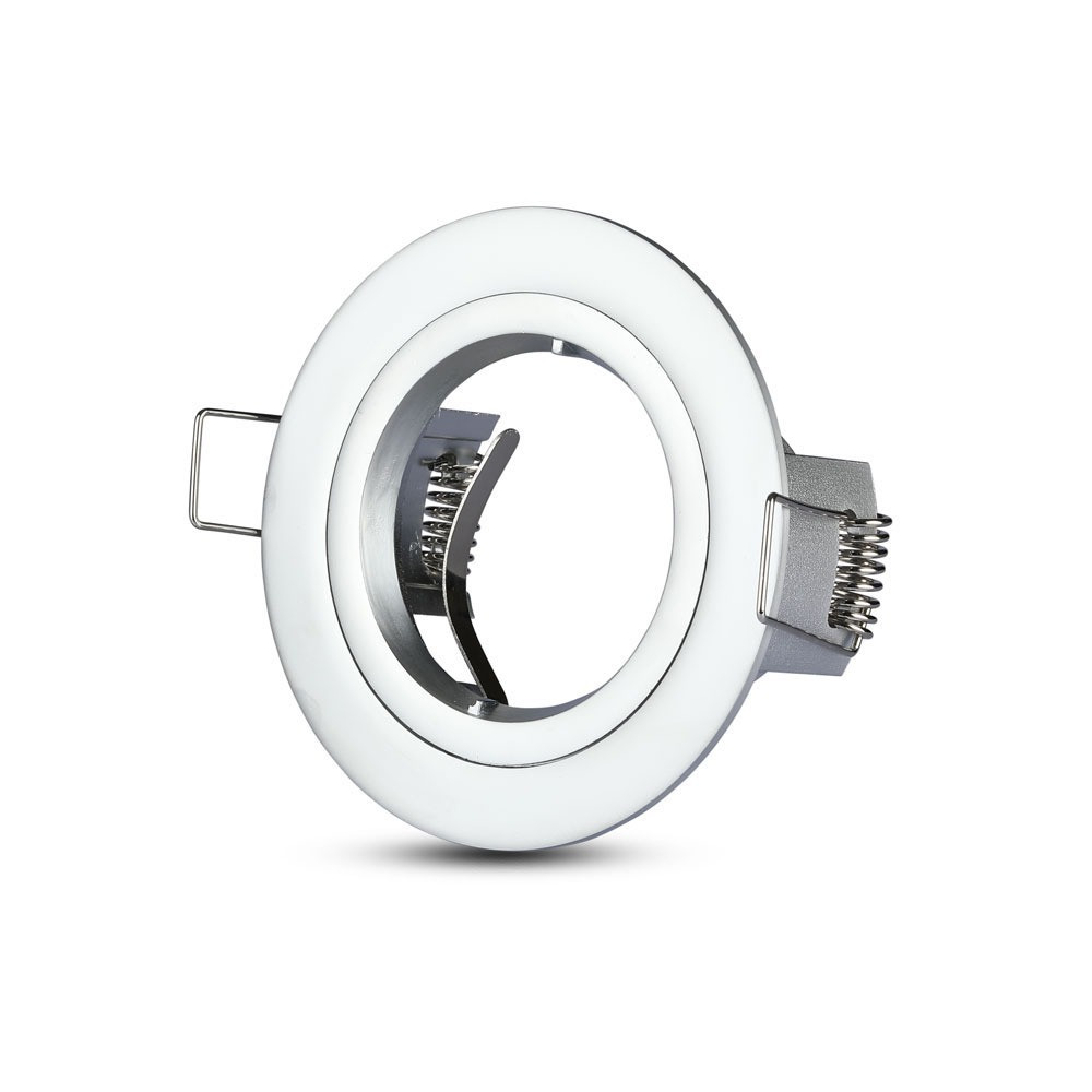 LED spotlámpa keret kerek, GU10, metál szürke, V-TAC, 3644