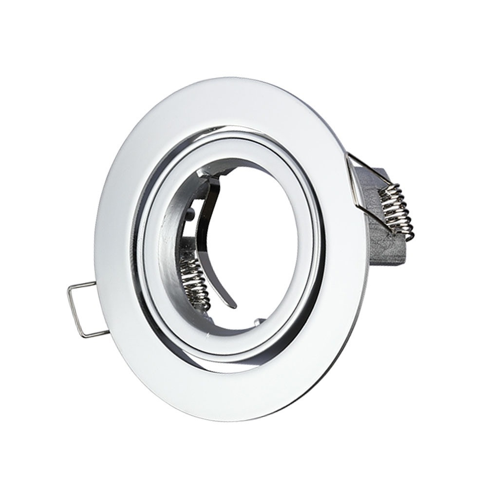 LED spotlámpa keret kerek, GU10, metál szürke, V-TAC, 3647