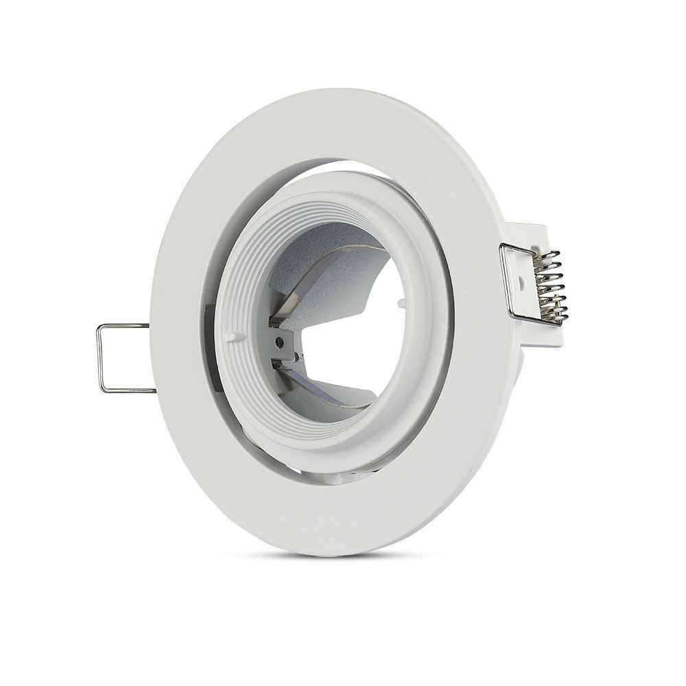 LED spotlámpa keret kerek, dönthető, GU10, fehér, V-TAC, 3689