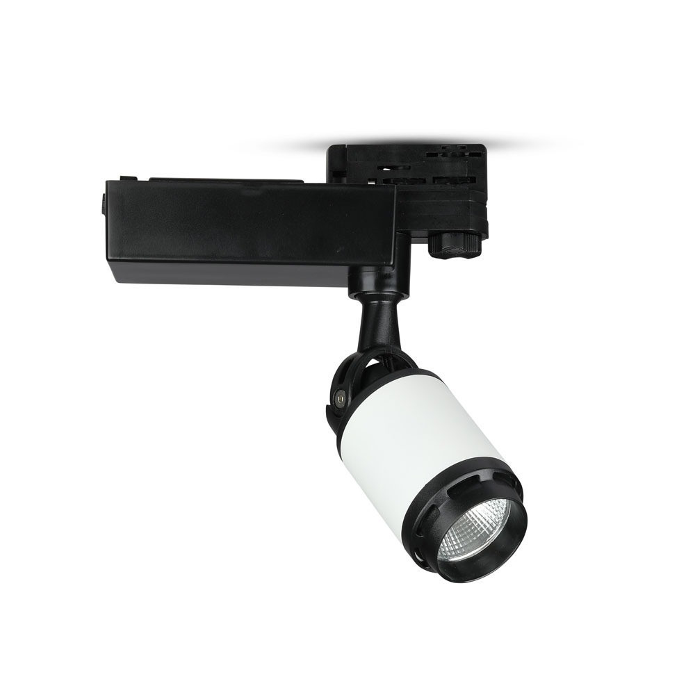 LED sínes spotlámpa, 10w, 6000K, hideg fehér, 800lm, 24°, fekete, fehér, CRI>80, V-TAC, 1334