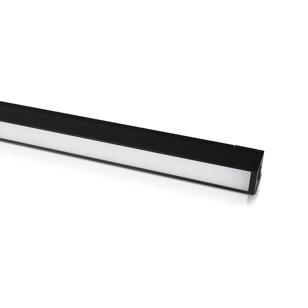 Lineáris LED lámpatest mágneses sínhez 24V, 30w, 4000K, természetes fehér, 2700lm, 100°, fekete, CRI>90, 970mm, V-TAC, 7957