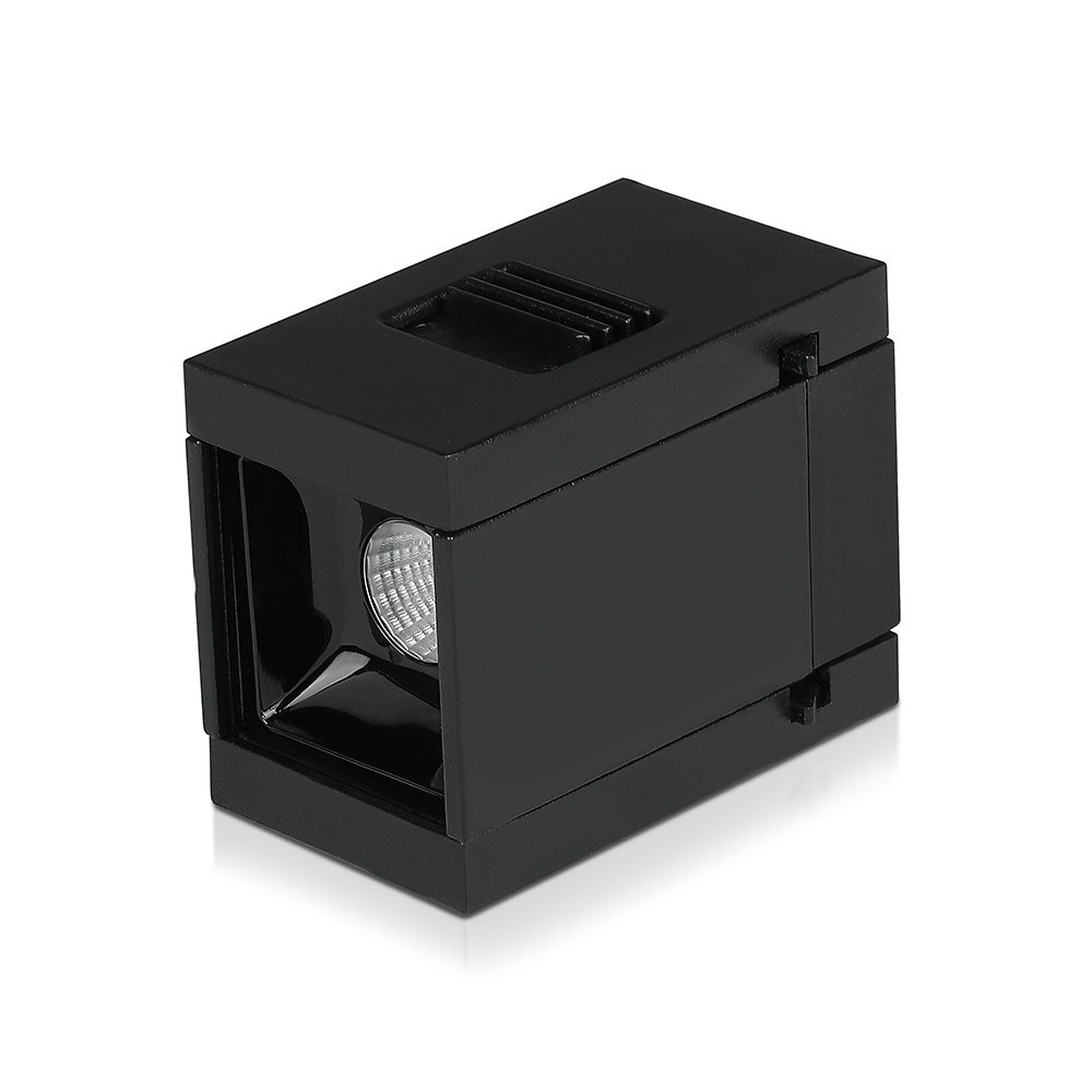 LED spotlámpa mágneses sínhez 24V, 1w, 4000K, természetes fehér, 35lm, 30°, fekete, CRI>90, V-TAC, 7959