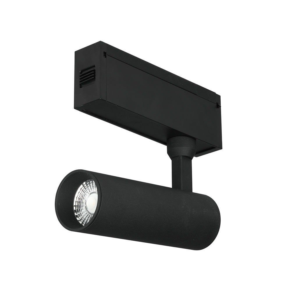 LED spotlámpa mágneses sínhez 24V, 15w, 4000K, természetes fehér, 900lm, 36°, fekete, CRI>90, V-TAC, 7967