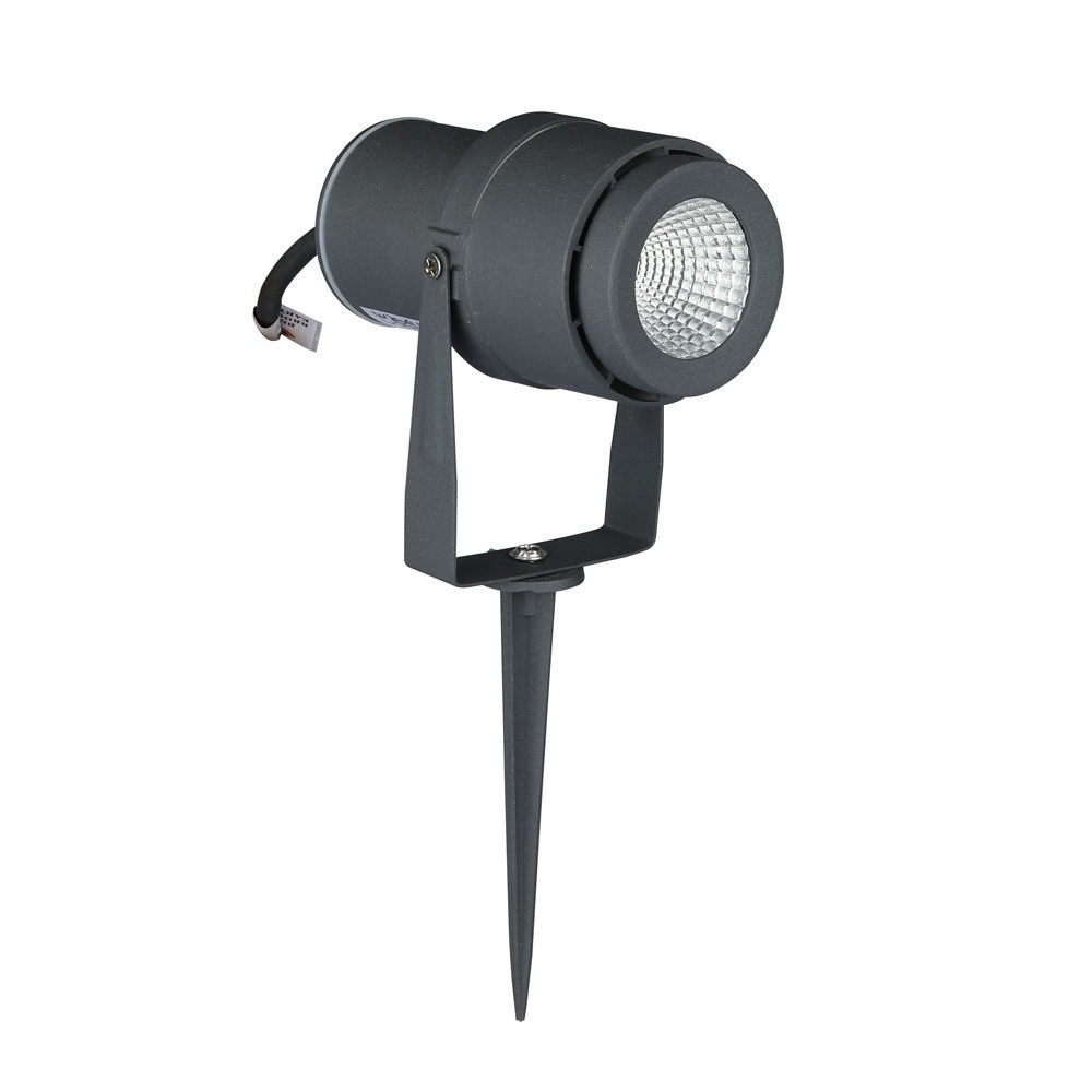 Kültéri leszúrható állólámpa, 12w, zöld, 720lm, 30°, szürke, CRI>80, IP65, V-TAC, 7552