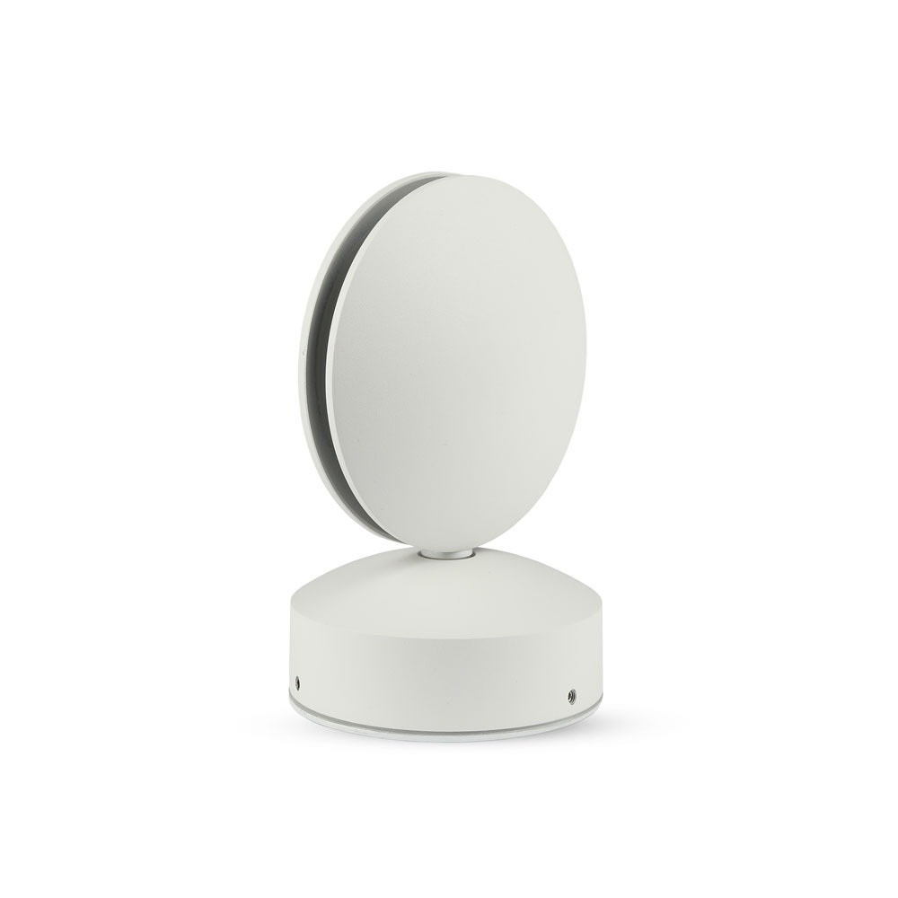 Kültéri LED fali lámpa, 7w, 4000K, természetes fehér, 770lm, 360°, fehér, CRI>80, IP65, V-TAC, 8218