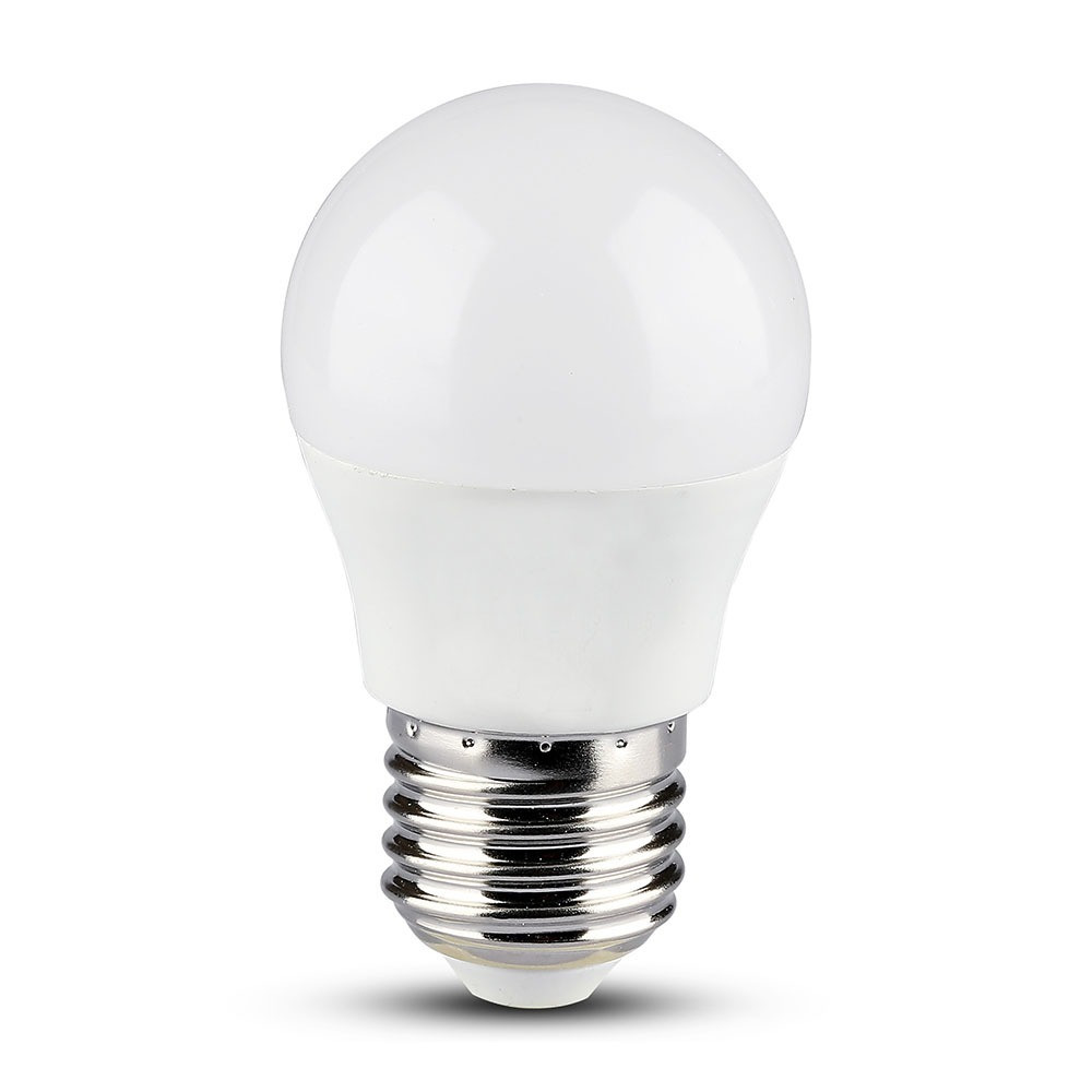 SMART LED izzó, 5w, RGB+CCT, 300lm, E27, 180°, fehér, CRI>80, dimmelhető, V-TAC, 2755