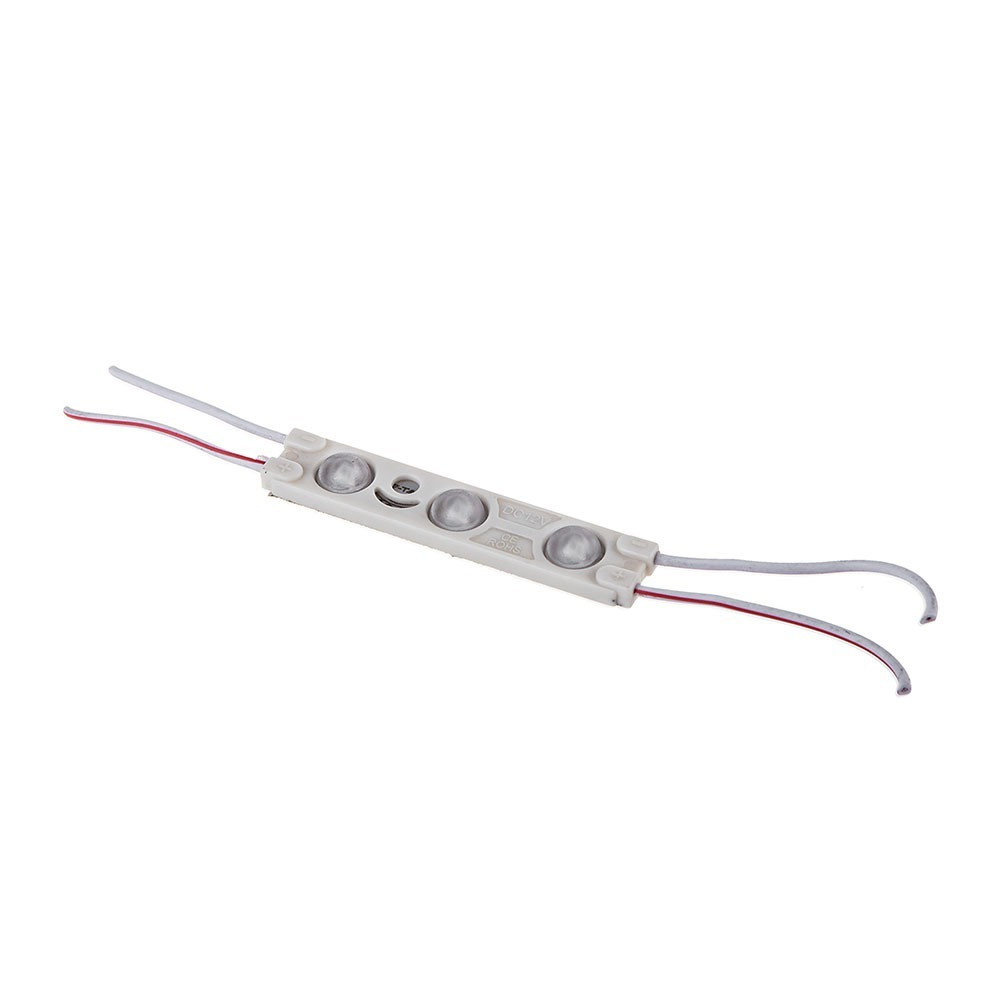 LED modul 3 db SMD2835 fényforrással, 1w, 6000K, hideg fehér, 100lm, 120°, fehér, CRI>75, IP67, V-TAC, 5120