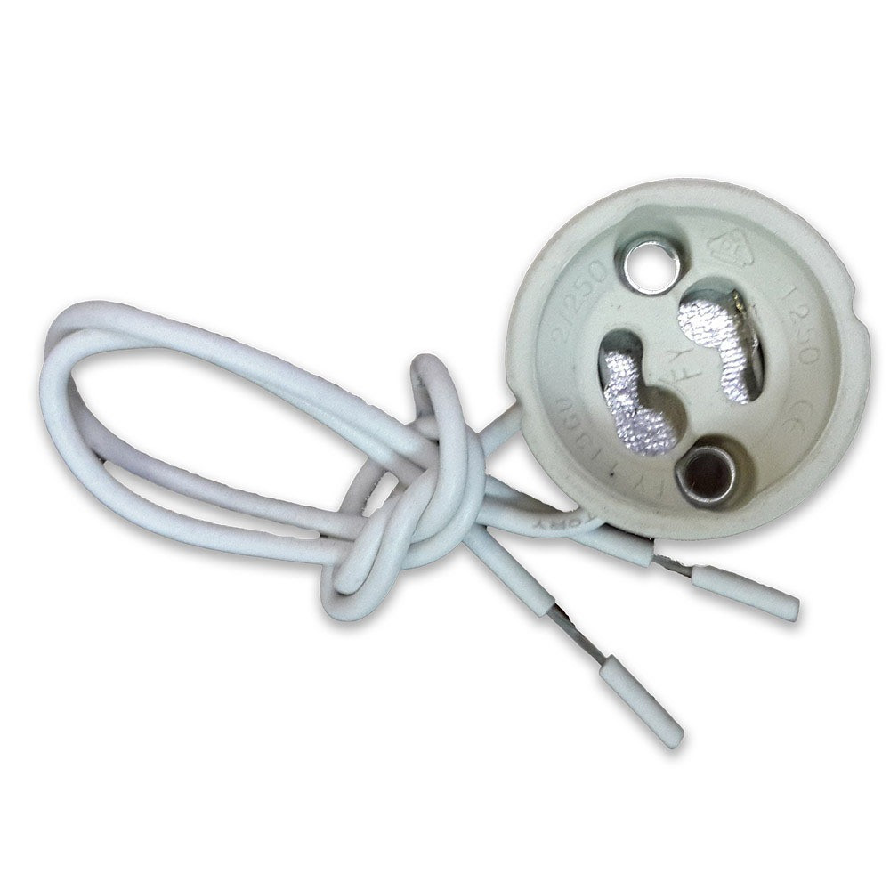 Kerámia foglalat PVC kábellel 5 db/csomag, GU10, V-TAC, 3423