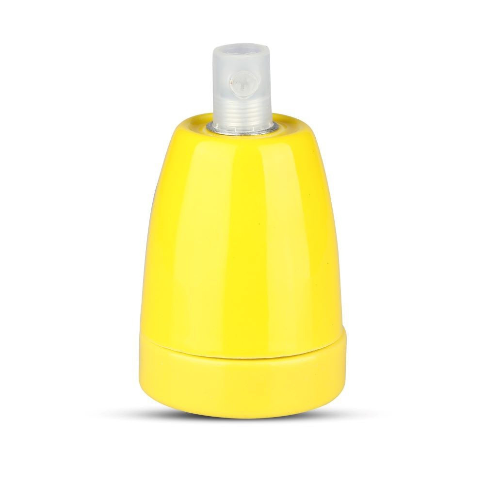 Porcelán függeszték, E27, sárga, V-TAC, 3801
