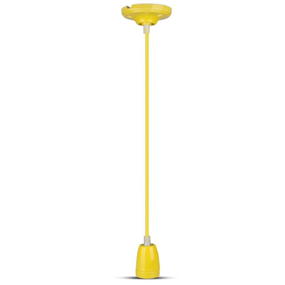 Porcelán lámpa függeszték, E27, sárga, V-TAC, 3809