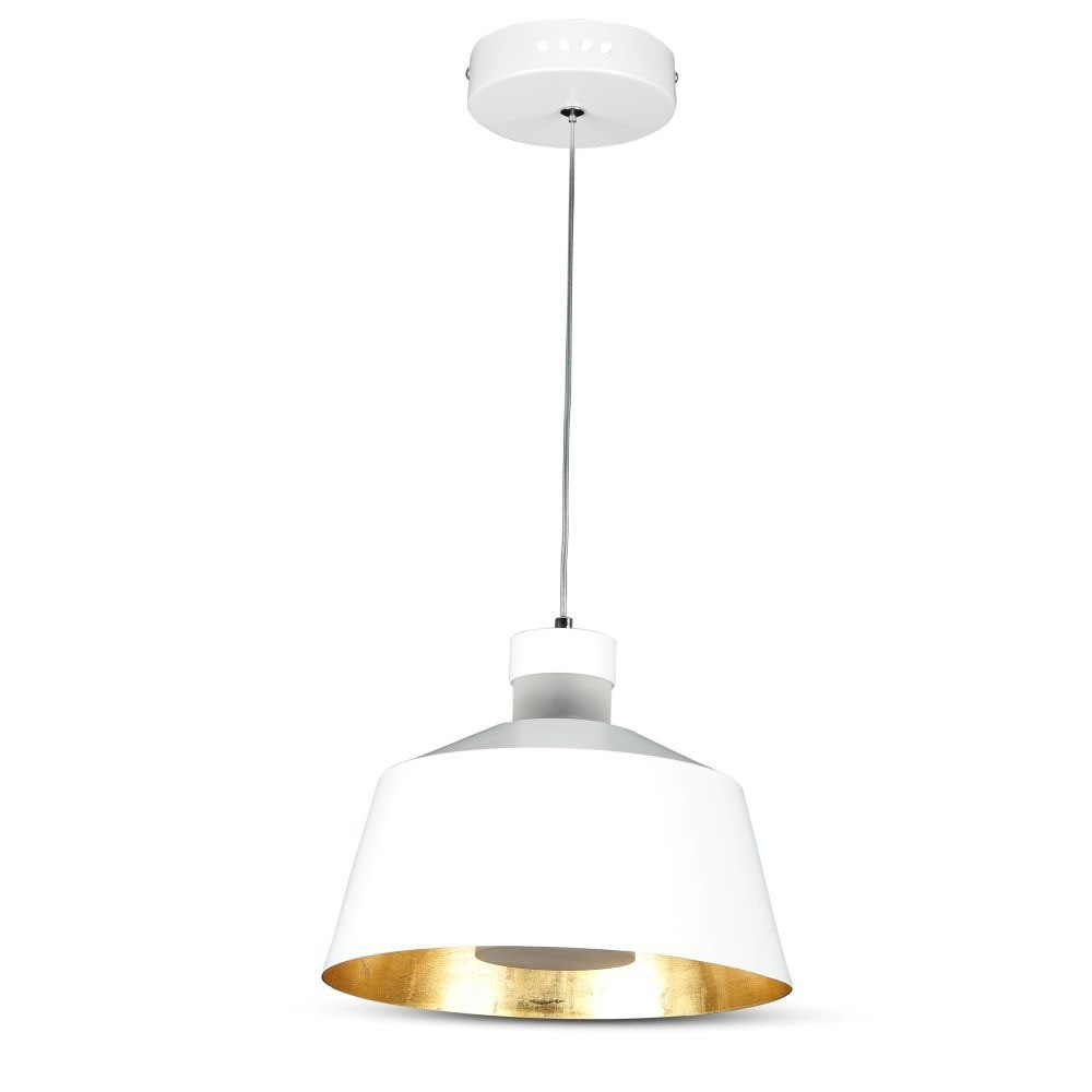 LED függőlámpák ernyővel, 7w, 4000K, természetes fehér, 400lm, 120°, fehér, CRI>80, V-TAC, 3931