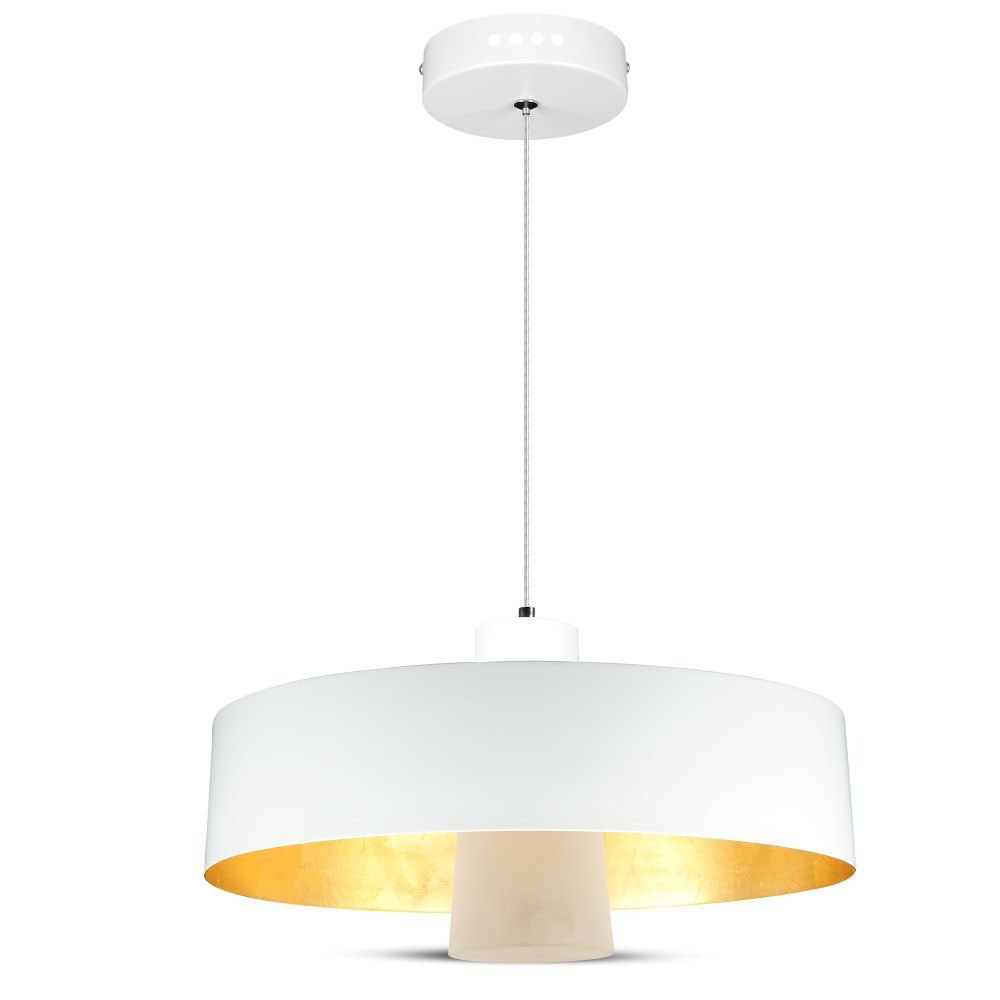 LED függőlámpák ernyővel, 7w, 4000K, természetes fehér, 400lm, 120°, fehér, CRI>80, V-TAC, 3933