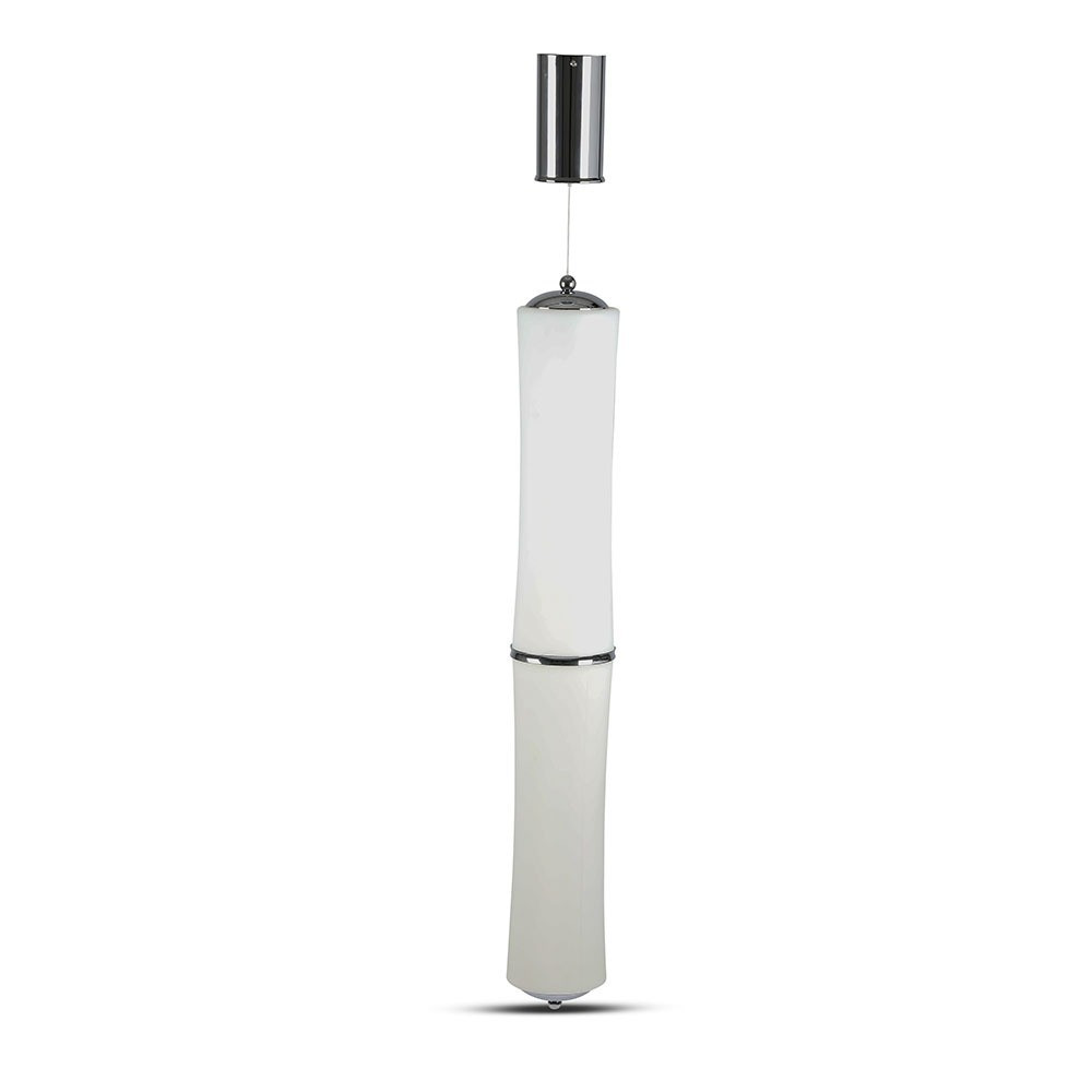 Bambusz függeszték, 32w, 3000K, meleg fehér, 2100lm, 120°, fehér, CRI>80, dimmelhető, V-TAC, 3981