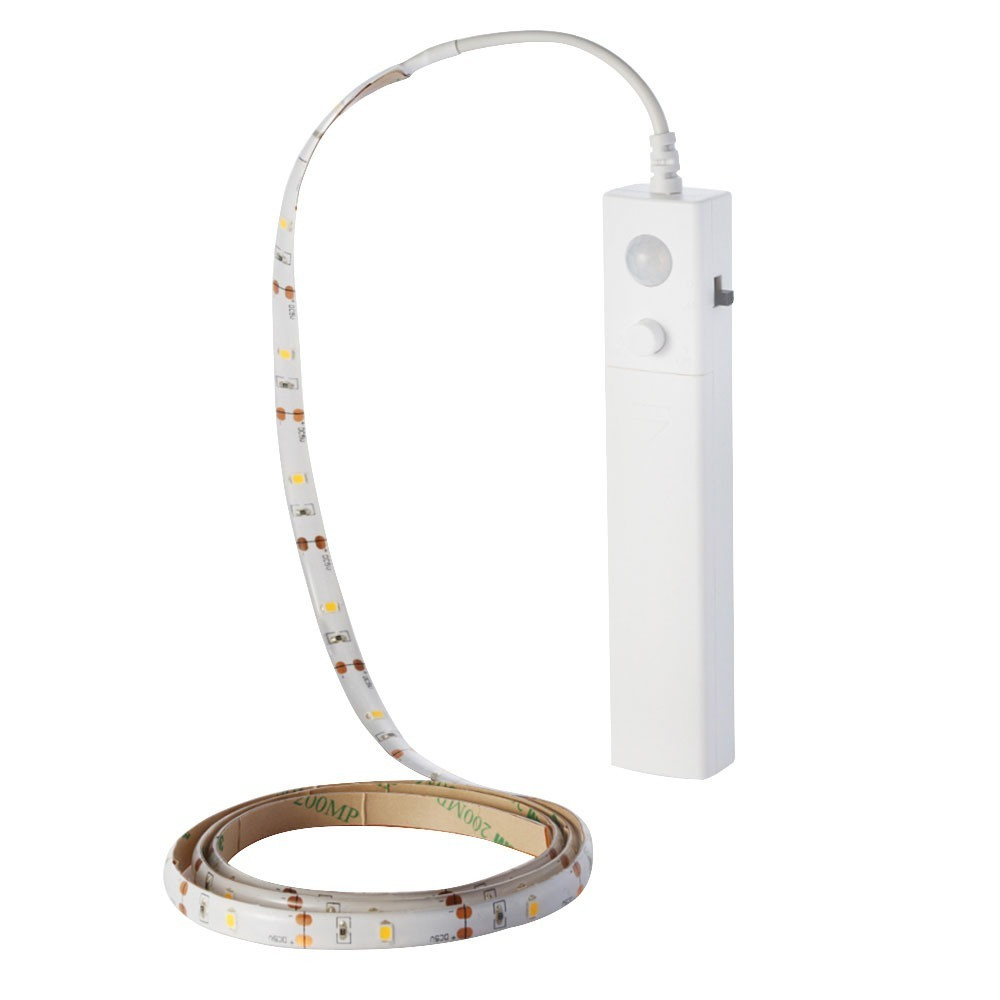 Kültéri LED szalag mozgásérzékelős, 2,4 w, 2700K, meleg fehér, 200 lm/m, 6V, 120°, IP65, V-TAC, 2573