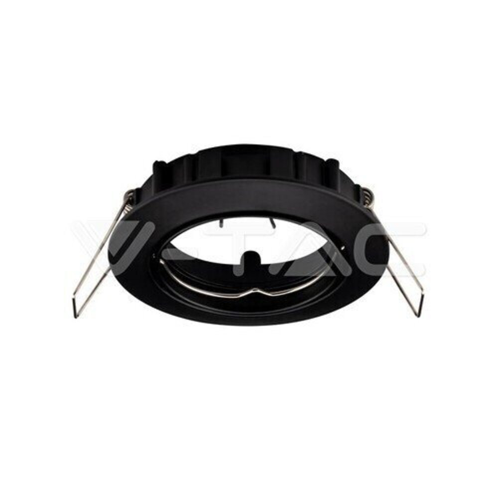 LED spotlámpa keret kerek, GU10, fekete, V-TAC, 8955