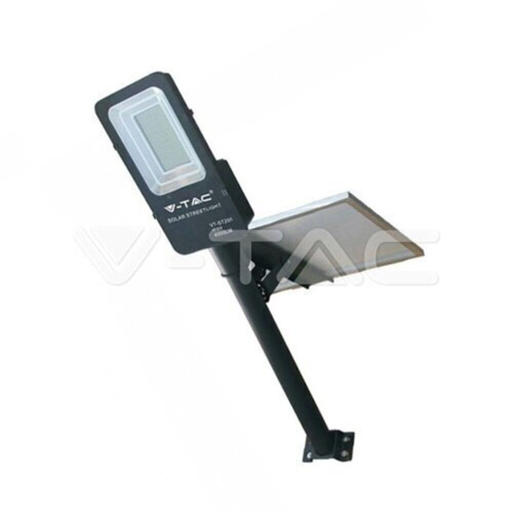 Szolár LED utcai lámpa, 6000K, hideg fehér, 4000lm, 120°, fekete, IP65, V-TAC, 95509