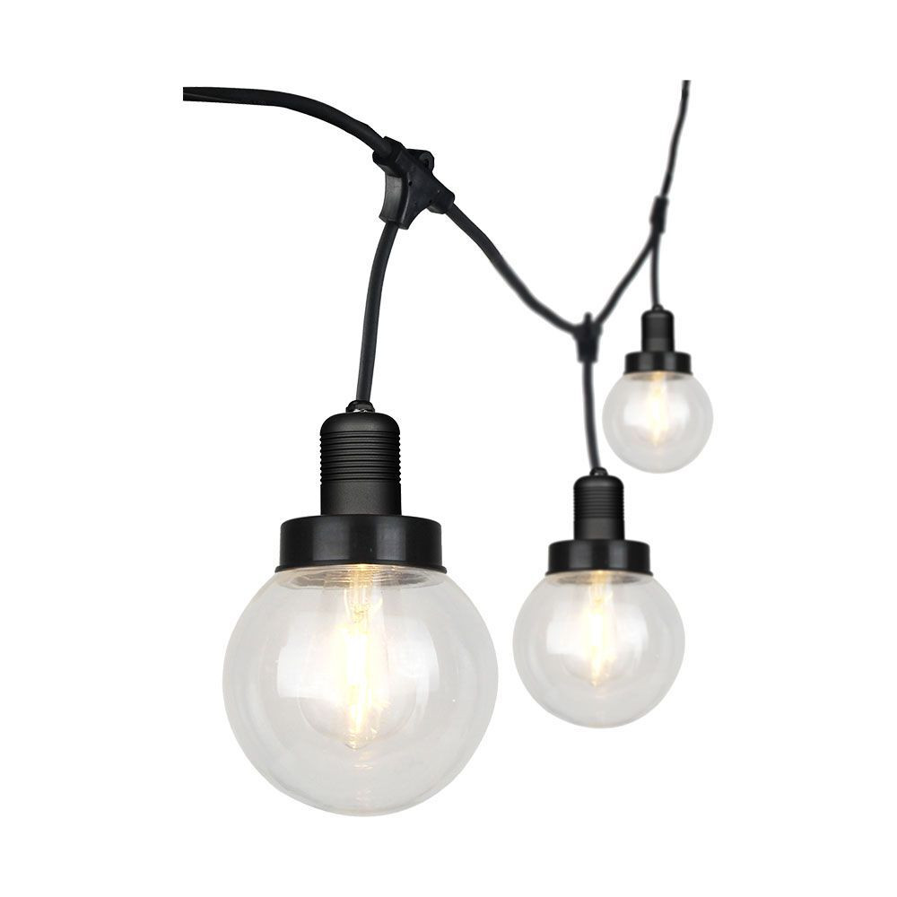 Fényfüzér, 6xE27, fekete, IP65, V-TAC, 8971