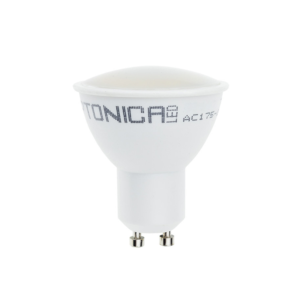 LED spotlámpa GU10 110° 5 év garancia, 7W, 2700K, meleg fehér, 600 lm, fehér, Optonica, 1773
