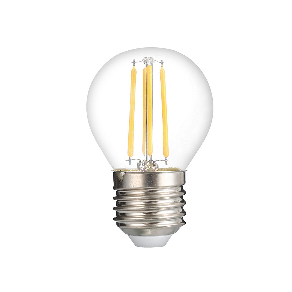 LED műanyag izzó G45 E27 4w átlátszó üveg fényerőszabályozható, 2700K, meleg fehér, dimmelhető, 400 lm, Optonica, 1325