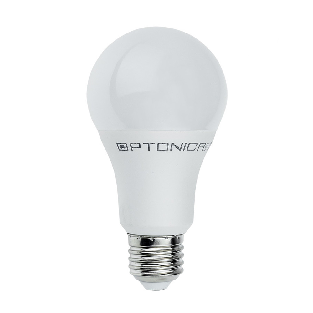 LED műanyag izzó E27 a60 5 év garancia, 15W, 2700K, meleg fehér, 1500 lm, Optonica, 1726
