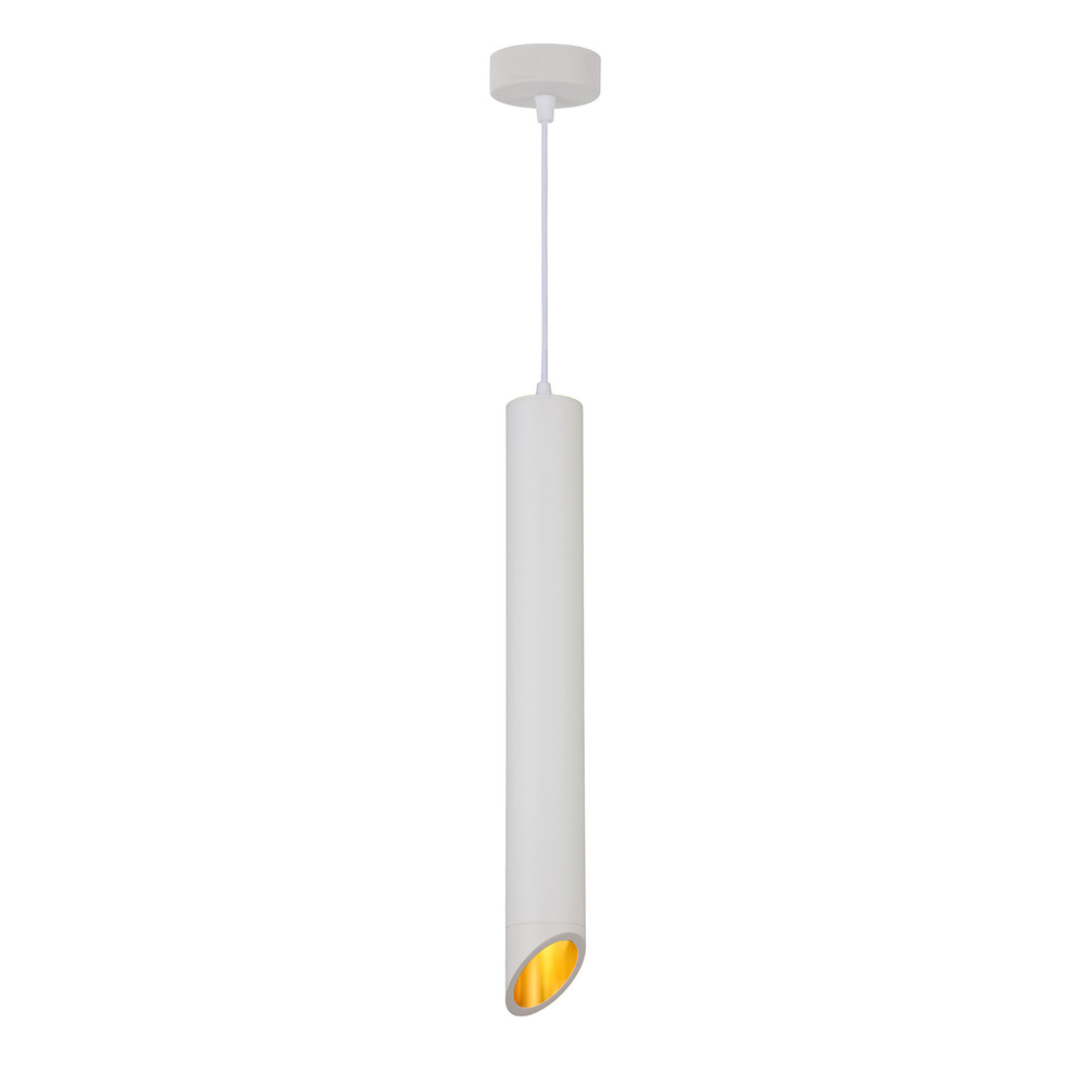 Függesztett lámpatest, fehér, arany, belső kialakítás, GU10, MR16 foglalat, Optonica, 9056