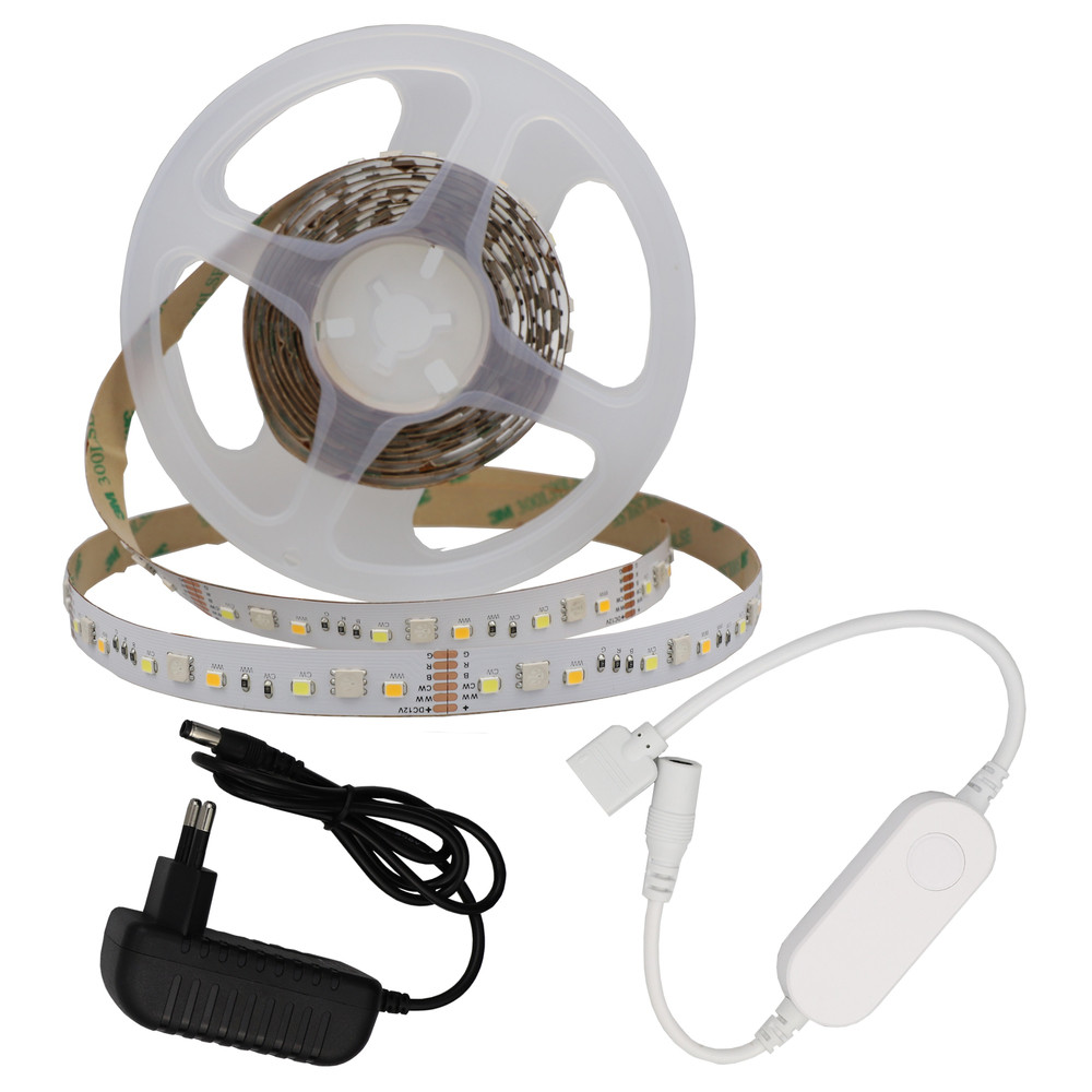 Okos LED szalag szett adapter + wifi vezérlő 60 LED alexa és google asszisztens, 4W, RGBW, dimmelhető, 240 lm, Optonica, 4325