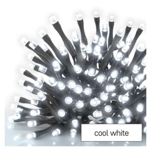 Standard LED sorolható karácsonyi füzér – fényfüggöny, 1x2 m, kültéri, hideg fehér, IP44, EMOS, D1EC01