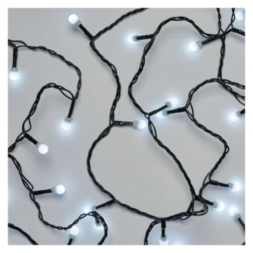 LED karácsonyi fényfüzér, cseresznye – golyók, 8 m, kültéri s beltéri, hideg fehér, progr, IP44, EMOS, D5AC06