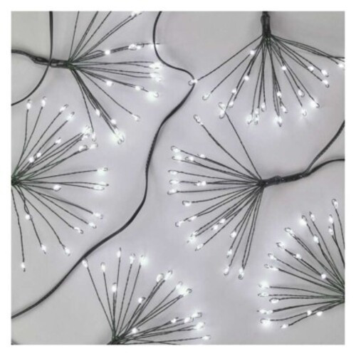 LED fényfüzér – fürtök, nano, 8 m, beltéri, hideg fehér, időzítő, IP20, EMOS, D3AC10