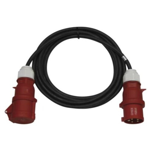3 fázisú kültéri hosszabbító 15 m, 1 aljzat, fekete, gumi, 400 V, 4 mm2, 400V, IP44, EMOS, PM1103